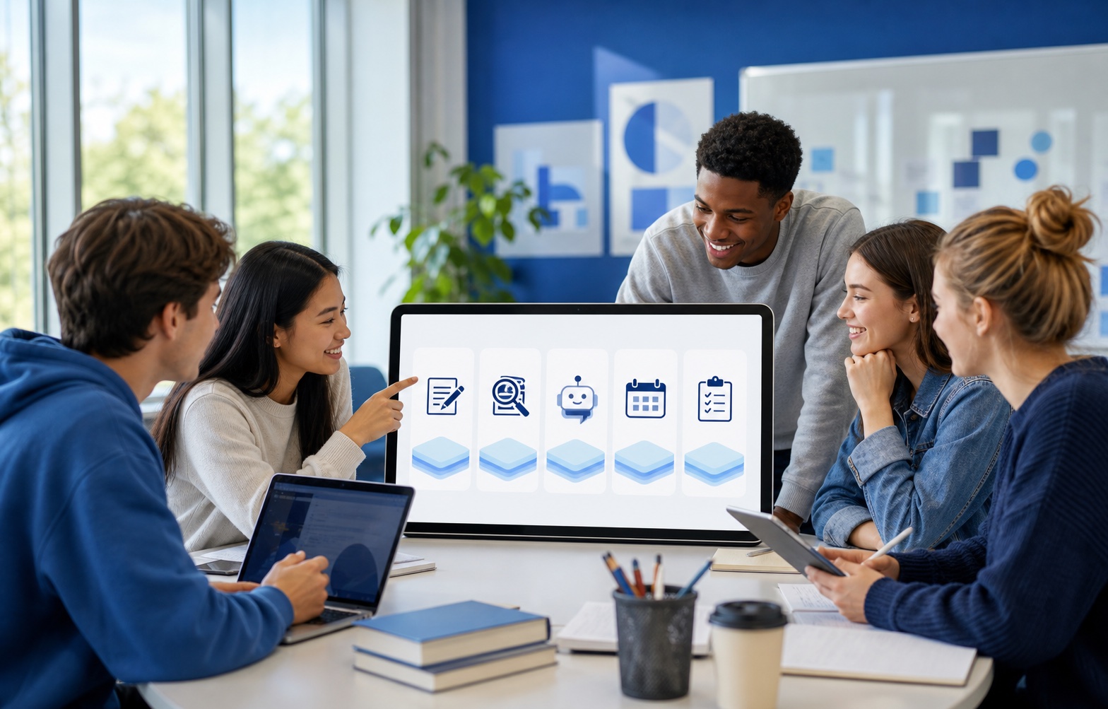 Visual overview of AI tool categories for students including research, writing, notes, and planning